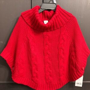 Carter's Vibrant Red Knit Cape